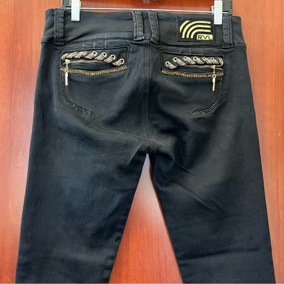 REVEL Vintage RVL Jeans Size 14 Black Skinny Lift Technology Colombian Stretch - Picture 3 of 12